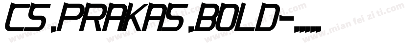 CS PraKas Bold字体转换